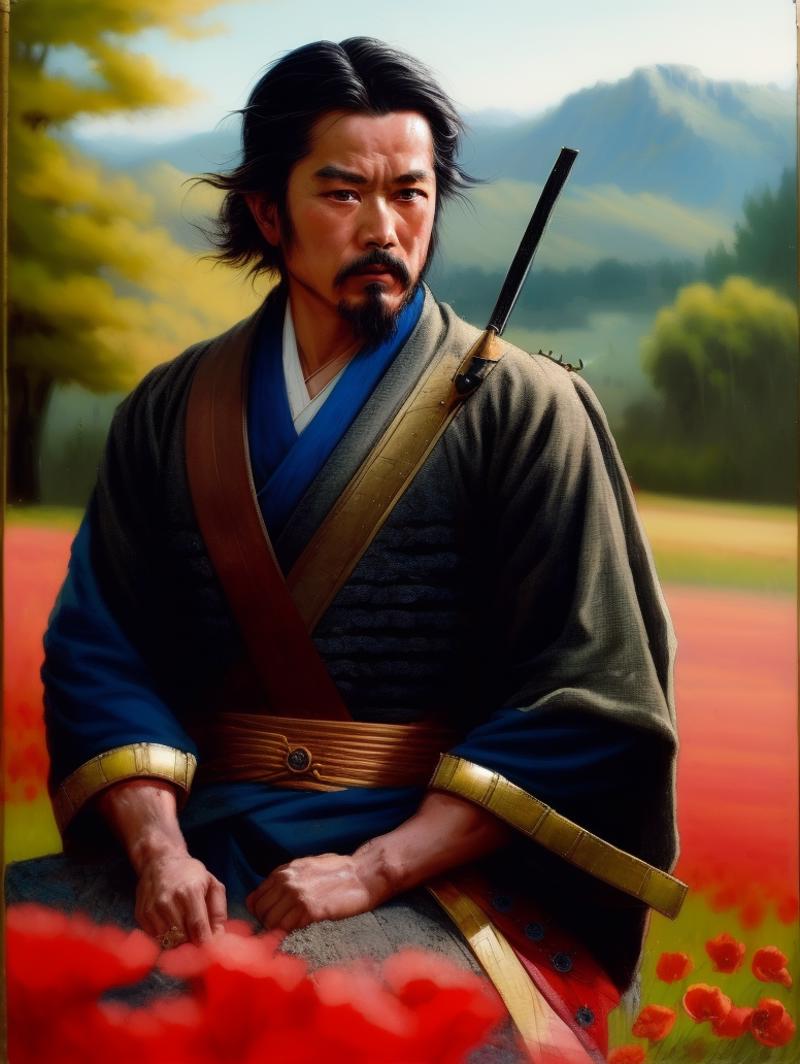 14156-549066130-photograph of a japanese samurai sitting near a poppy field, protogemb2 style.png